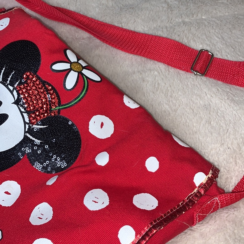 Disney Minnie Mouse Red Messenger Bag w/ Adjustable Strap - Picture 13 of 15